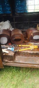 Police recover stolen goods, vandals flee raid